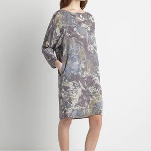 Emerson Fry Yoshi Tunic Dress Size Small Gray Blue Green Pockets